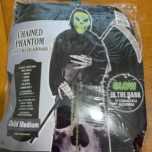 Chained Phantom Glow-in-the-Dark Kids Costume - Black and Green